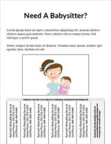 babysitting templates flyers