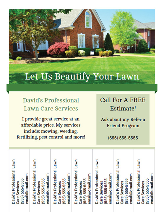 Printable Lawn Care Business Flyer Templates