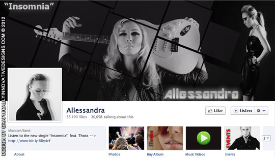 Band Musician Customized Facebook Page Design