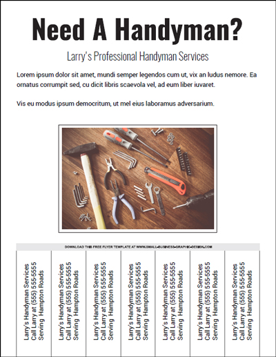 Download A Free Handyman Flyer Template Download A Free Handyman Flyer Template
