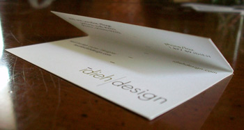 folded business card