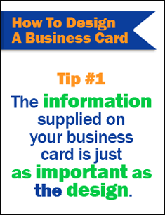 How to desgin a business card tip