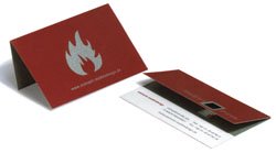 A foldable business card