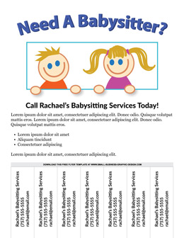 Free Babysitting Flyer Template