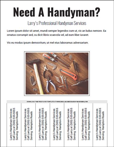 Preview of Handyman Flyer template