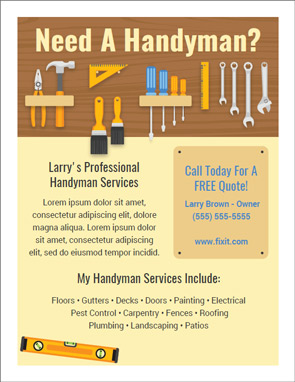 Download A Free Handyman Flyer Template