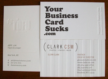 letter press business cards
