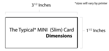 Mini Business Card Dimensions