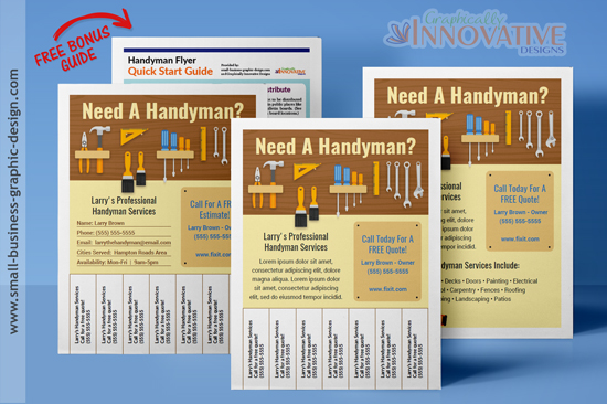 Handyman flyer templates