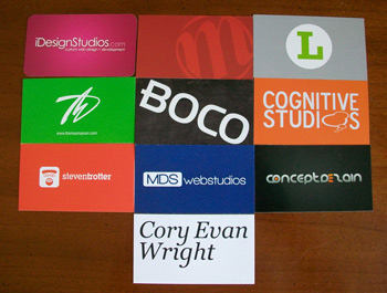 large logo business cards