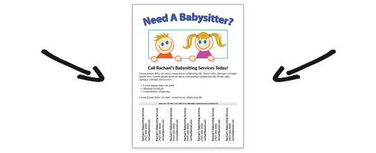 free babysitting flyer template