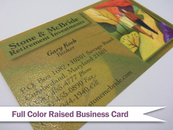 Full Color Raised Print Business Card